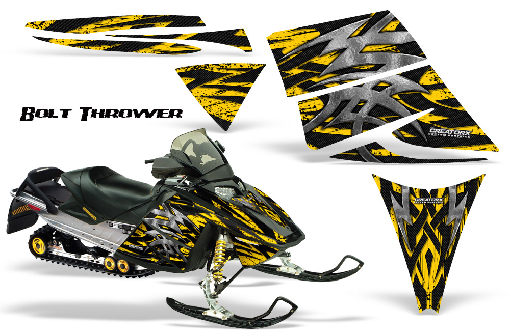 Ski-Doo Rev Graphics Kit Bolt Thrower Yellow